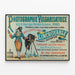 Vintage-Poster Fotografie Vulgarisierende Kamera alt — gerahmtes Bild an der Wand