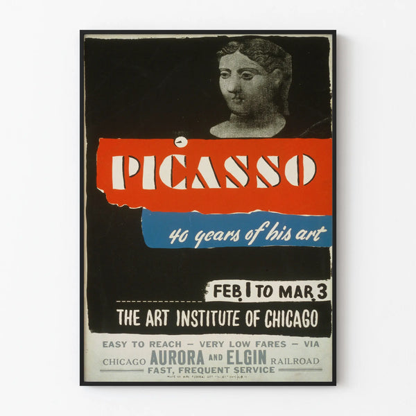 Vintage-Poster Picasso 40 Jahre Kunst – Künstlerische Wanddekoration