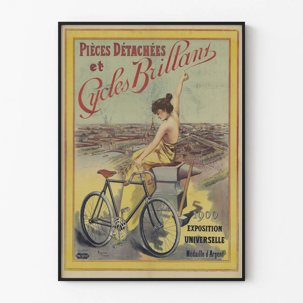 Vintage-Poster Ersatzteile und Fahrräder Brillant - Retro-Wanddekoration