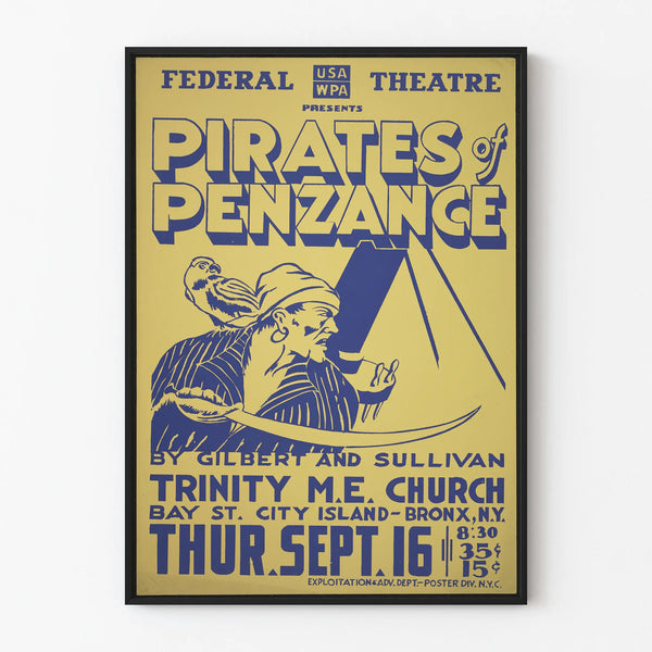 Vintage-Poster Pirates of Penzance - Wanddekoration Theater