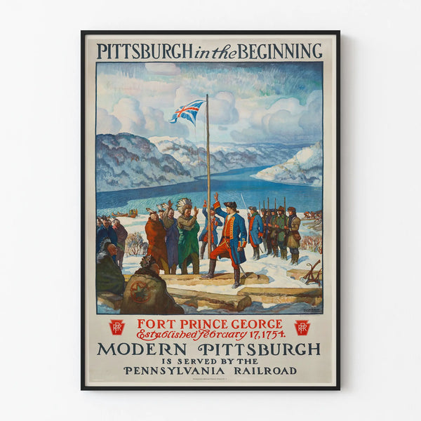 Vintage-Poster Pittsburgh am Anfang - Historische Wanddekoration