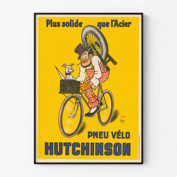Vintage-Poster Fahrradreifen Hutchinson Solider Als Stahl