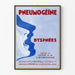 Vintage-Werbeplakat Pneumogéine – Retro-Medizinische Wanddekoration
