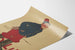 Vintage-Poster von Polin mit Soldat in blau-rot Uniform