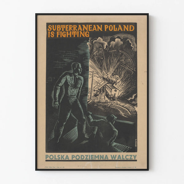 Polnischer Militär-Propagandaposter - Unterirdisches Polen kämpft