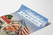 Poster Portrait of America mit amerikanischer Flagge und historischer Landschaft