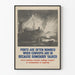 Vintage Wandposter zum Schutz der Konvois an der Hafengegend