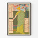 Poster Kalender 1897 Quartal Januar bis März - Vintage Wanddekoration