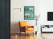 Dekorativer Poster mit Pfirsich und Vintage-Boot Artem Legrand