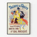Vintage-Poster des Maskenballs im Operntheater