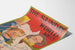 Vintage-Poster The Sunday World, Zeitschriftenlese-Illustration
