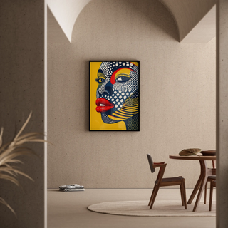 Pop Art Bild - Pop Gesicht | Kunstdruck Wanddekoration Bild Plakat Kopie