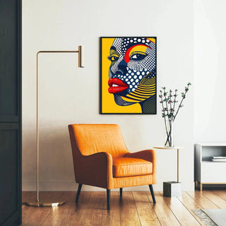Pop Art Bild - Pop Gesicht | Kunstdruck Wanddekoration Bild Plakat Kopie