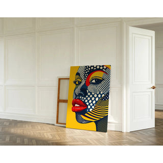 Pop Art Bild - Pop Gesicht | Kunstdruck Wanddekoration Bild Plakat Kopie
