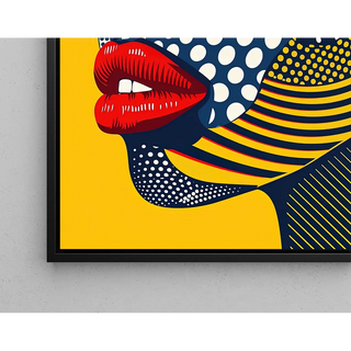 Pop Art Bild - Pop Gesicht | Kunstdruck Wanddekoration Bild Plakat Kopie