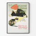 Vintage-Dekorationsposter Kalender 1897 mit Künstler und Katze