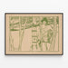 Vintage-Poster im Miniaturstil im Retro-Design — gerahmtes Bild an der Wand
