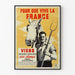 Vintage-Poster patriotisch – Damit Frankreich lebt – Ländliche Wanddekoration