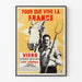 Vintage-Poster Damit Frankreich lebt – Wanddekoration für Landhausstil und Patriotismus