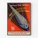 Retro-Poster Zug The Comet klimatisiert und stromlinienförmig