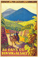 Poster Weine aus dem Elsass Vintage