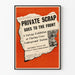 Vintage-Poster Private Scrap Goes to the Front
