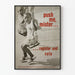 Vintage-Poster zur Anmeldung und Abstimmung