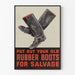 Vintage-Poster für recycelte Gummistiefel