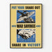 Vintage-Poster Wanddekoration – Investieren Sie in die Kriegswirtschaft und teilen Sie den Sieg