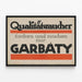 Vintage-Werbeplakat Garbaty auf Deutsch — gerahmtes Bild an der Wand