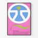 Vintage-Poster „Qualität gemeinsam“ Minimalistisches Design Rosa und Blau