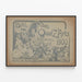 Plakat Ball der Quai d'Arts im Moulin Rouge 1900 — gerahmtes Bild an der Wand