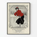 Vintage-Skateboard-Poster in Queen City Half-Tone Schwarz und Orientalrot
