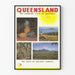 Vintage-Poster Queensland Australien - Wanddekoration Reise und Natur