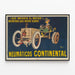 Vintage-Werbeplakat für Continental-Reifen — gerahmtes Bild an der Wand