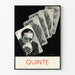 Poster Quinte - Vintage-Wanddekoration mit Spielkarten-Motiv