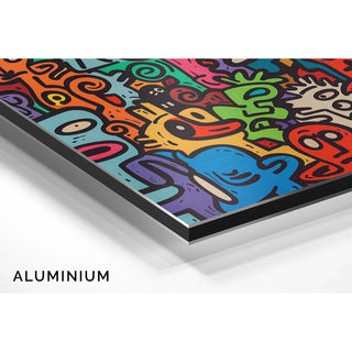 Pop Art Bild - Univers der Figuren | Kunstdruck Bild Wanddekoration Poster Kopie
