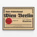 Vintage-Poster Rad-Stadtekampf Wien gegen Berlin 1938 — gerahmtes Bild an der Wand