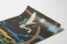 Vintage-Poster Hindernis Regenbogen mit Flugzeug und Regenbogen