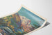 Vintage-Poster vom Rainier-Nationalpark mit Zug der Nord-Pazifik-Bahn