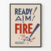 Wandposter Ready Aim Fire - Vintage-Wanddekoration