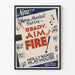 Vintage-Musikposter Ready Aim Fire Wanddekoration an der Wand