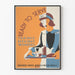 Vintage-Poster Ready to Serve - Demonstration der Haushaltsdienstleistung
