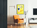 Vintage-Poster Rectarlem – Retro-Wanddekoration in Gelb und Blau