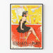 Vintage-Poster elegante Frau mit gelben Absätzen