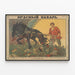 Vintage-Wandposter Der rote Ackersmann — gerahmtes Bild an der Wand