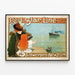 Vintage-Poster der Red Star Line Antwerpen-New York für Wanddekoration — gerahmtes Bild an der Wand