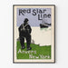Vintage-Poster der Red Star Line Antwerpen – New York