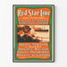 Vintage-Poster der Red Star Line – Passagierschiffe Antwerpen–New York und andere Linien