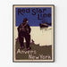 Vintage-Poster der Red Star Line Antwerpen–New York